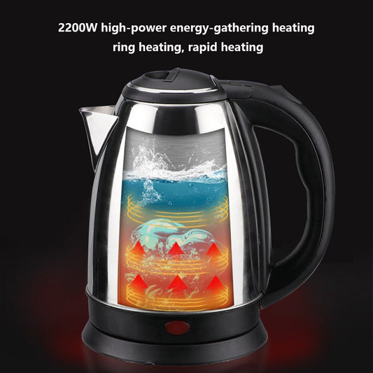 Chaleira Eléctrica de Inox 2L – Rapidez, Estilo y Seguridad