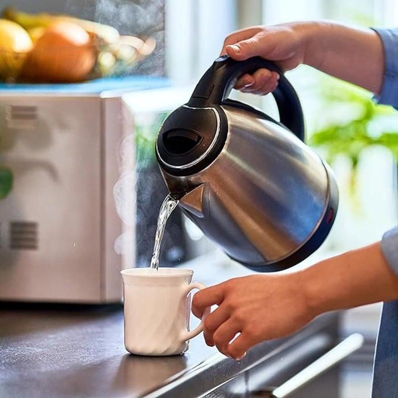 Chaleira Eléctrica de Inox 2L – Rapidez, Estilo y Seguridad